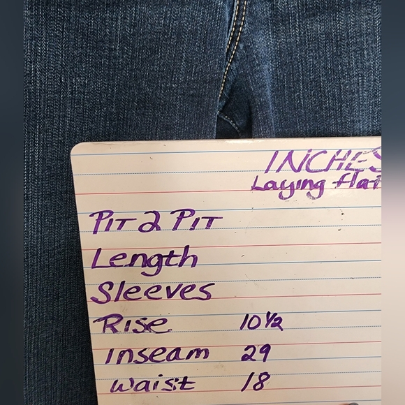 Chico's Platinum Blue Denim 5 pocket Jeans size 12 short - Picture 8 of 8